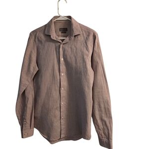 Zara Man Burgundy Long Sleeve Shirt